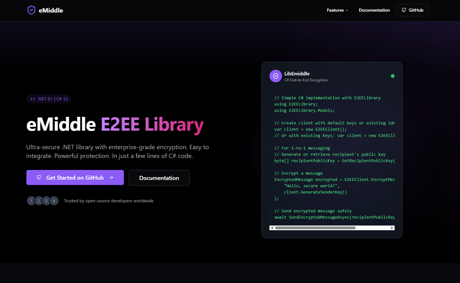 eMiddle :: End-to-End Encryption Library